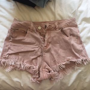 Light Pink Denim Shorts!